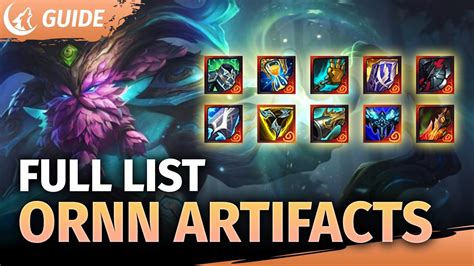 ornn items tft|Ornn Artifacts TFT Tier List (Set 9.5)